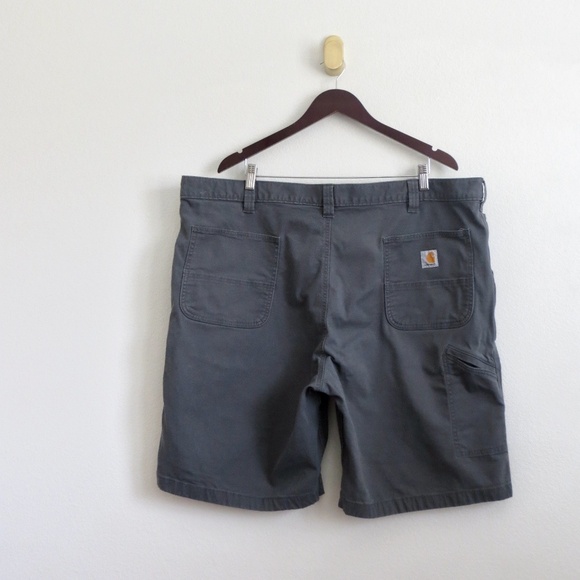 Carhartt Shorts Rugged Flex Relaxed Fit Canvas Work Short Gray SZ 46 - Picture 4 of 9